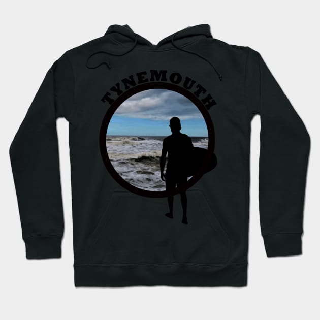 Tynemouth Surfer Male Hoodie by TyneDesigns